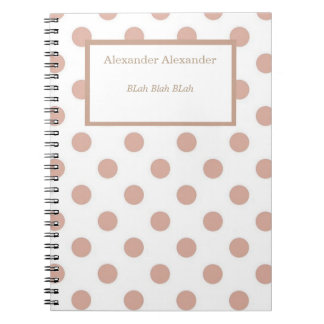 Carnet rose Gold Pokadot