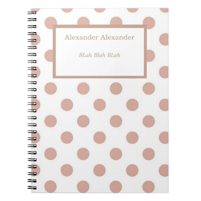 Carnet rose Gold Pokadot (Devant)