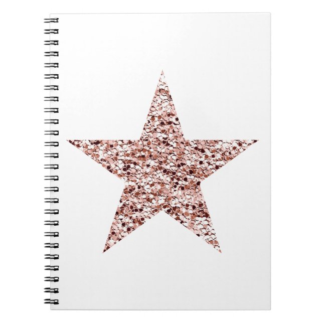 Carnet Rose Gold Sequin Twinkle Clipart Shining Star Clip (Devant)