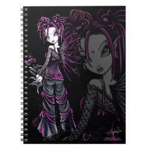 Carnet rose gothique de fée de fleur de Heather
