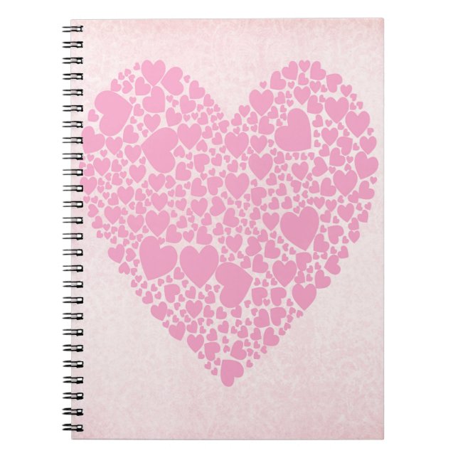 Carnet Rose Hearts (Devant)