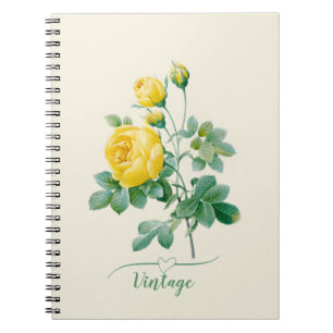 Carnet Rose jaune vintage