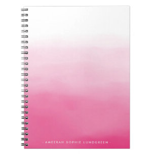 Carnet rose lumineux d'Ombre d'aquarelle