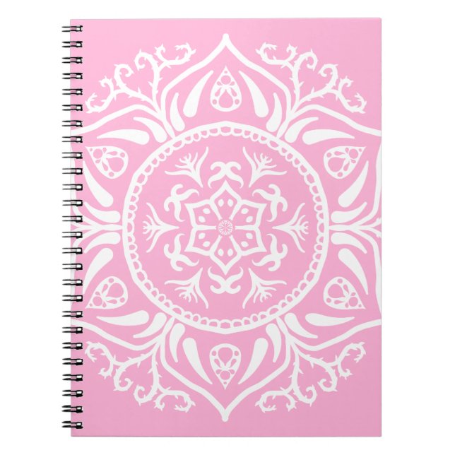Carnet Rose Mandala (Devant)