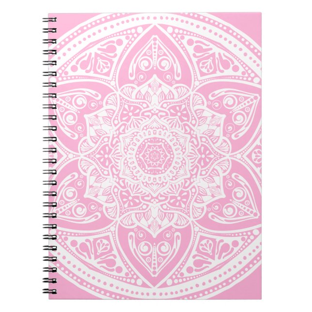 Carnet Rose Mandala (Devant)