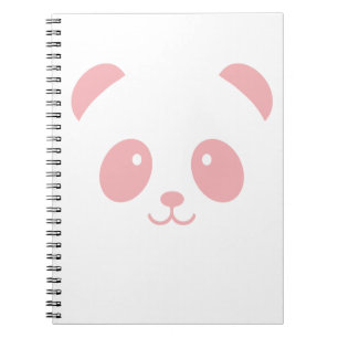 Carnet rose mignon et câlin de panda