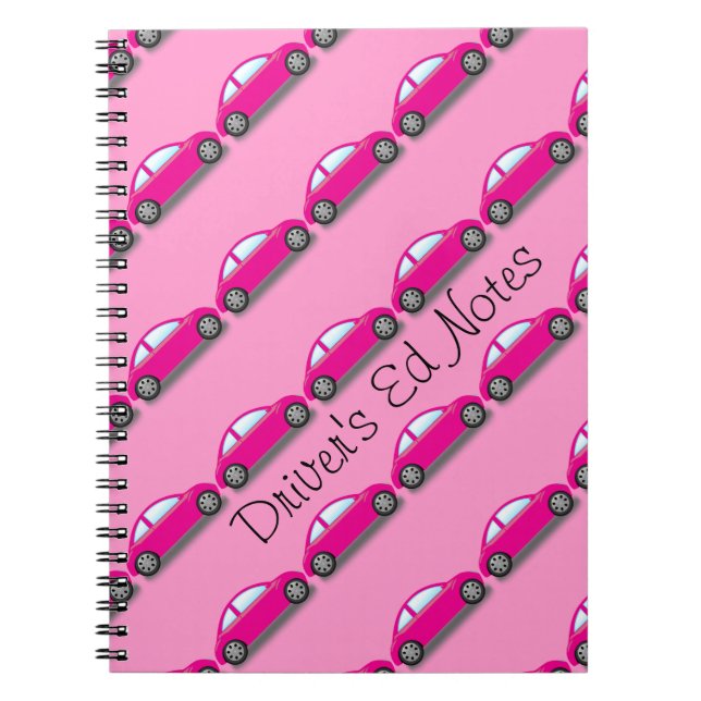 Carnet Rose Mignon Voiture (Devant)