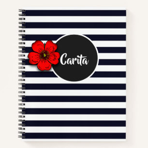 Carnet rose monogramme