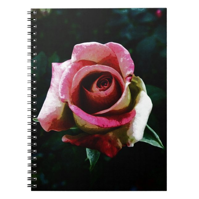 Carnet Rose Peinte à l'Huile (Devant)