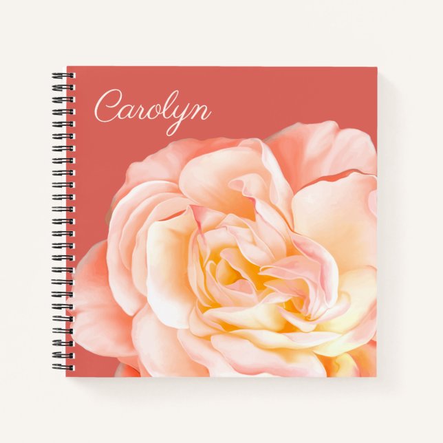 Carnet Rose personnalisé (Devant)