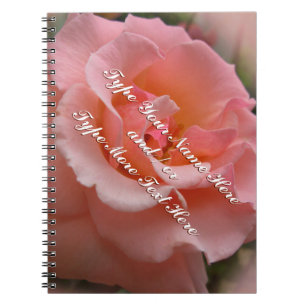 Carnet rose Personnaliser Peach Romantic Livre Ros