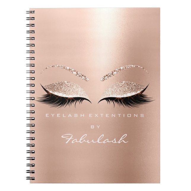 Carnet Rose Pink Gold Parties scintillant Yeux maquillage (Devant)