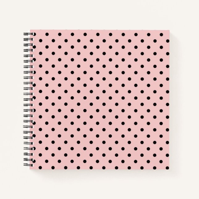 Carnet Rose, pois (Devant)