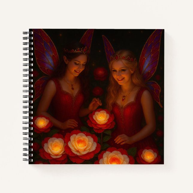 Carnet Rose Pourpre Fée Bold Fantastique Dramatique (Devant)