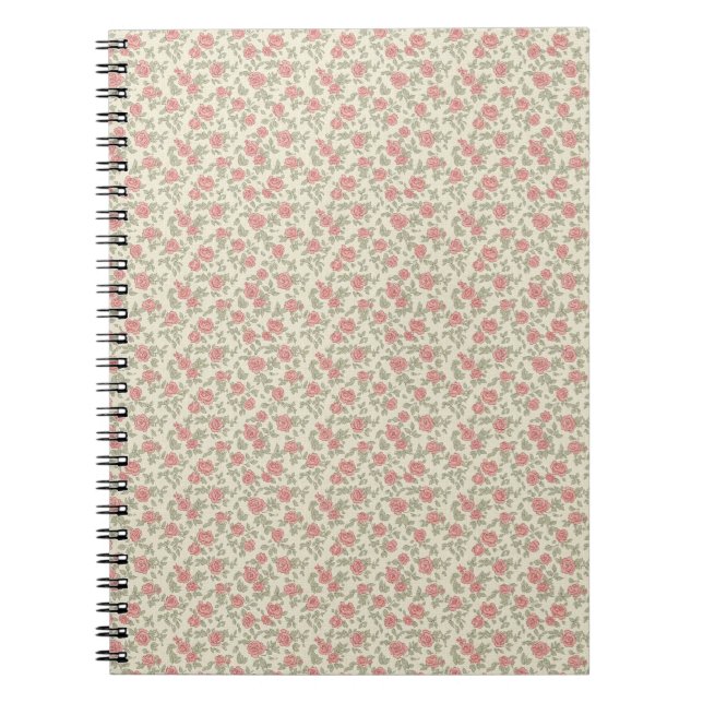 Carnet Rose Poussiéreuse et Sauge Utilitaire Florale Nost (Devant)