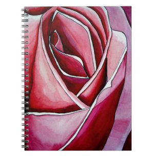 Carnet Rose Rose macro fleurs aquarelle art abstrait