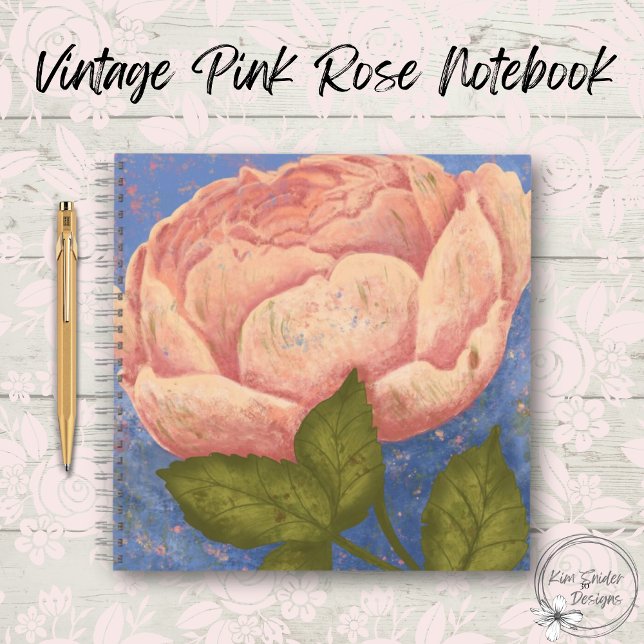 Carnet Rose rose vintage (Créateur téléchargé)