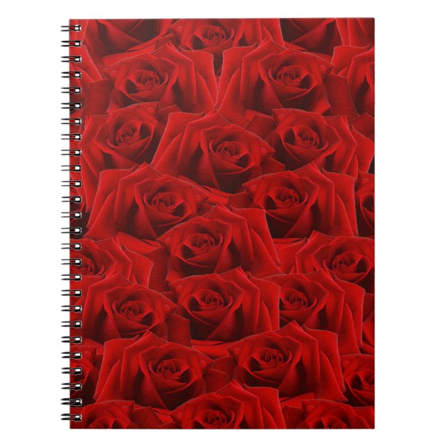 Carnet Rose rouge romantique (Devant)