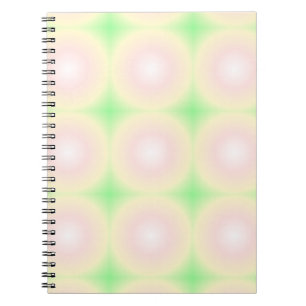 Carnet Rose vert pâle Blanc 3D Optique Motif dégradé