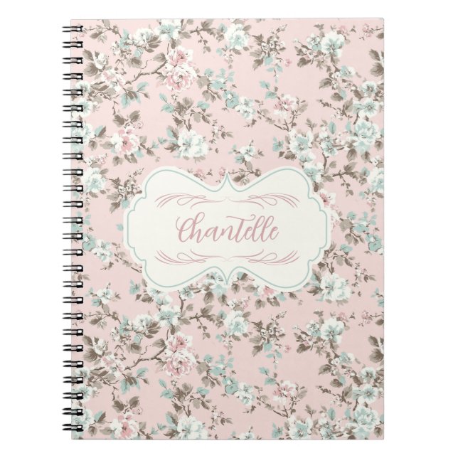 Carnet Rose Vintage Chantelle Pink (Devant)