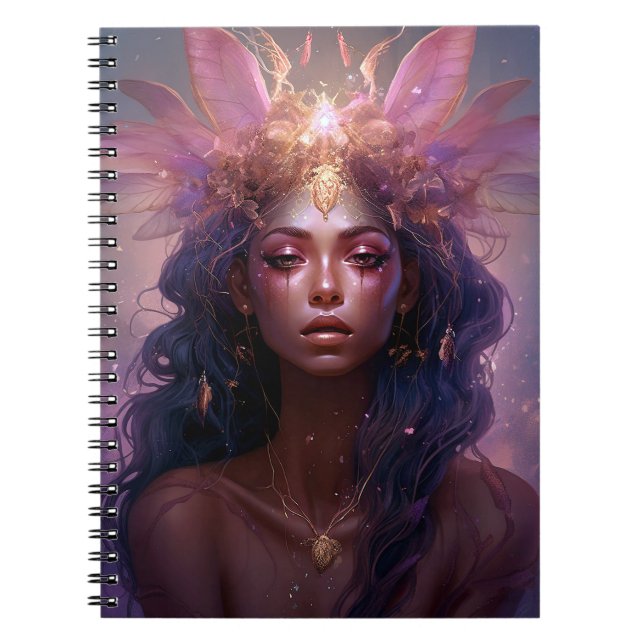 Carnet Rose violet Fairy Queen Imaginaire Art (Devant)