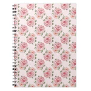 Carnet Roseraie rose vintage cottage motif floral