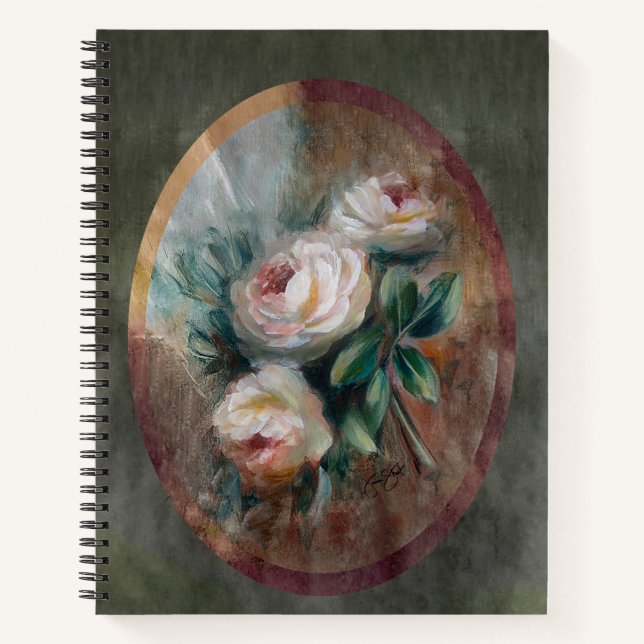 Carnet Roses blanches (Devant)