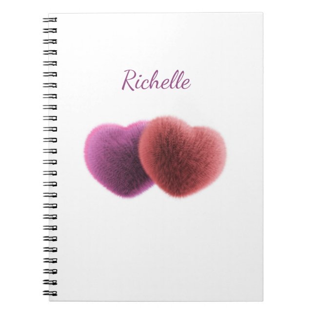 Carnet Roses colorées et Coeurs mignons rouges Valentine (Devant)