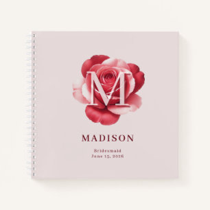 Carnet Roses de Mariée Personnalisées Date du Mariage Nom