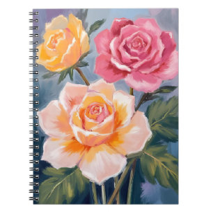 Carnet Roses de printemps   Peinture aquarelle florale Fl