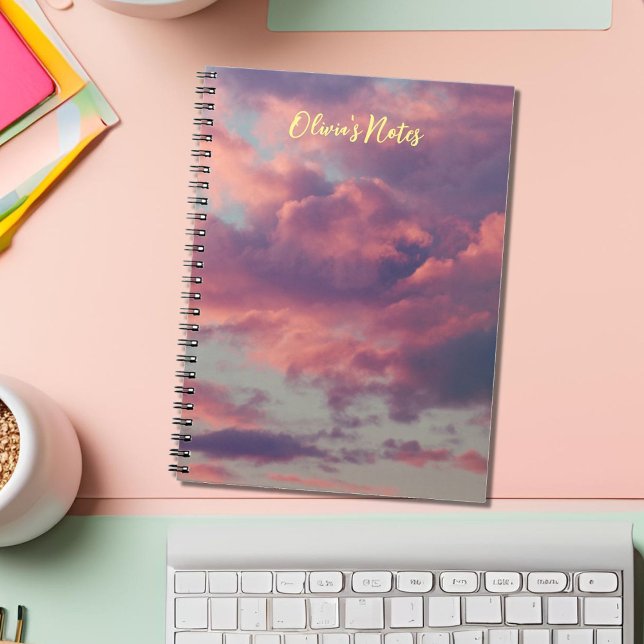 Carnet Roses Dreamy nuages de coucher de soleil esthétiqu (Créateur téléchargé)