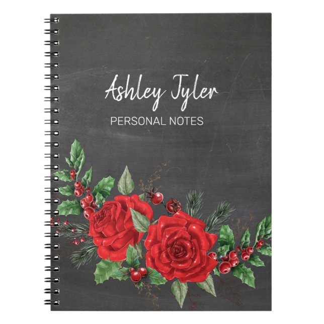 Carnet roses en tableau noir sainte baies girly personnal (Devant)