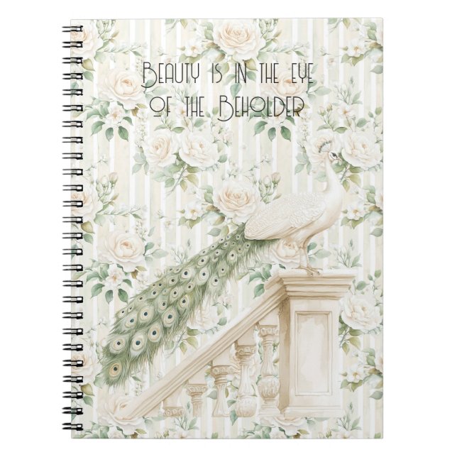 Carnet Roses Floral Paon Beauté Est  (Devant)