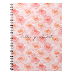 Carnet Roses Florales Aquarelle Rose Clair Jolies