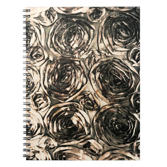 Carnet Roses Glamour Or Bronze Rustique Floral Glam (Devant)