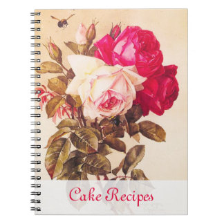 Carnet Roses romantiques victoriennes Vintages, rouges et