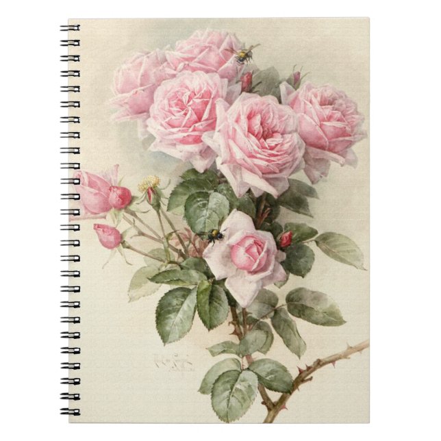 Carnet Roses romantiques victoriens vintages (Devant)