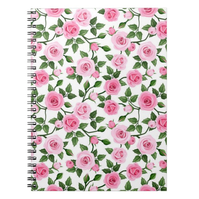 Carnet Roses roses (Devant)