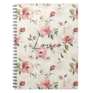 Carnet Roses Roses Fleurs Roses Blush Crème Floral