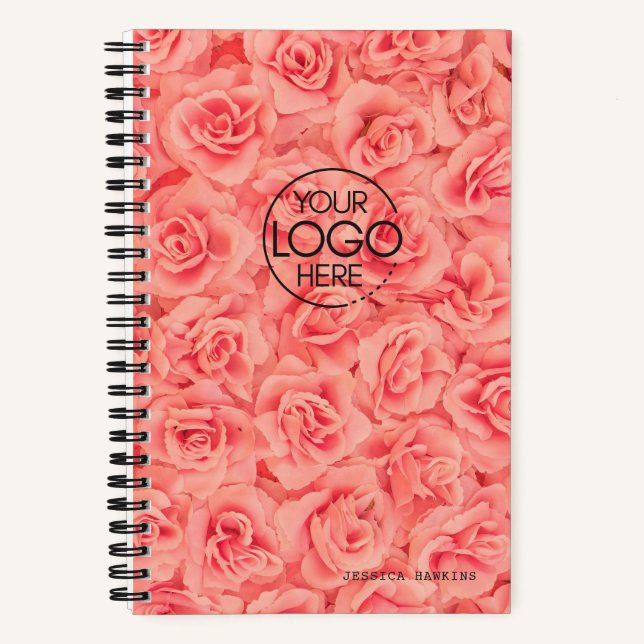 Carnet Roses Roses Logo Moderne Rose Tendances (Recto)