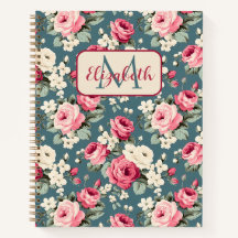 Roses Roses Roses en rose vintage sur monogramme b
