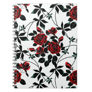 Carnet Roses rouges.