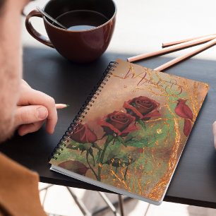 Carnet Roses rouges, Oiseau sur arbre