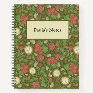 Carnet Roses Victorian Vintage Steampunk Pocket Watch