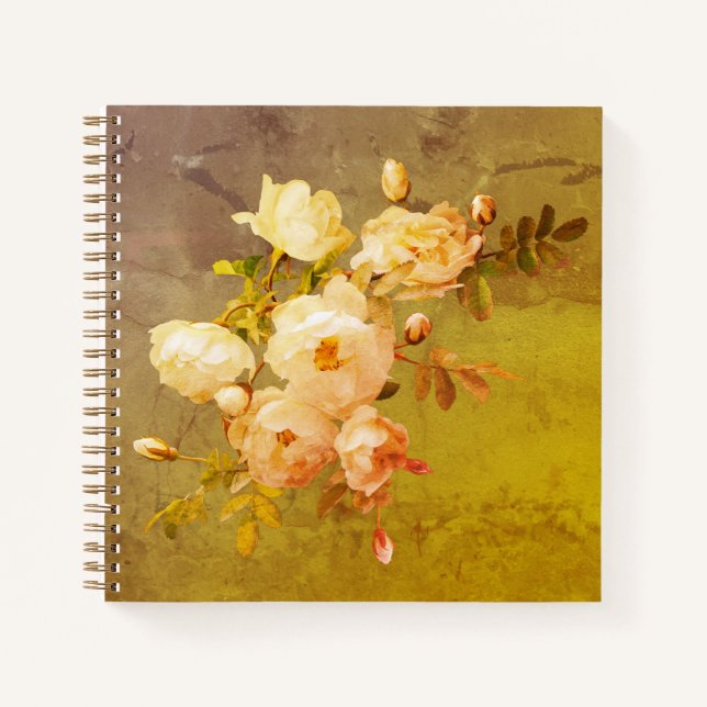 Carnet Roses Vintages romantiques (Devant)