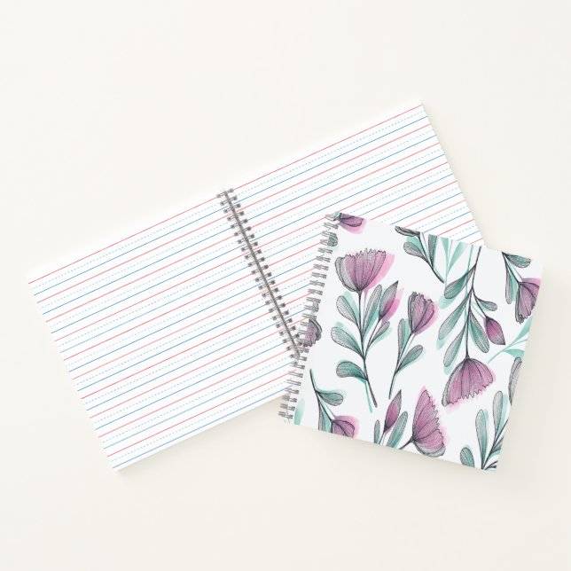 Carnet Roses violets (Intérieur)