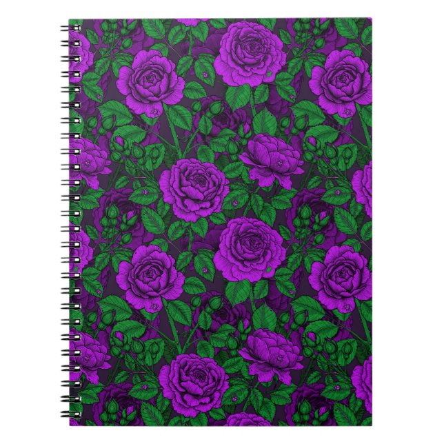 Carnet Roses violettes (Devant)