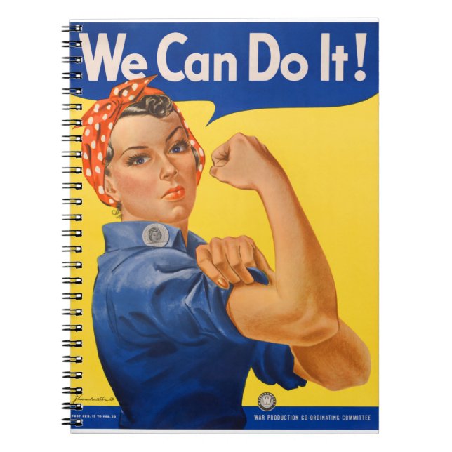 Carnet Rosie le Poster vintage Riveter (Devant)