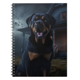 Carnet Rottweiler Halloween Épouvantable