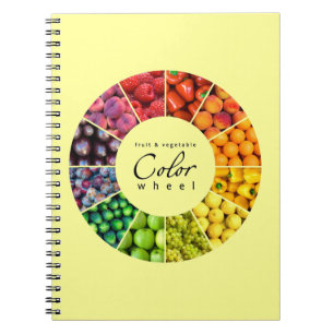 Carnet Roue de couleur de fruits et légumes (12 couleurs